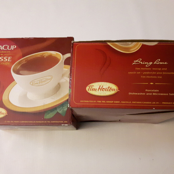 Vintage Tim Horton's Tea Cup Mug Saucer Set NEW - Picture 1 of 4